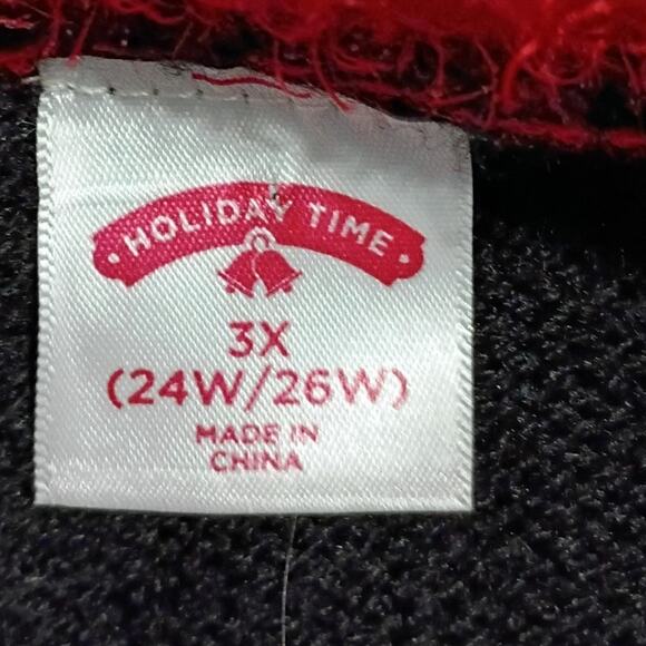 Ugly Christmas Sweater 3x(24W/26W) Feliz Navidad Chili Peppers Santa Avacados - Picture 8 of 12